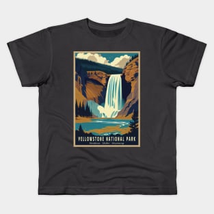 Yellowstone National Park Vintage Poster Kids T-Shirt